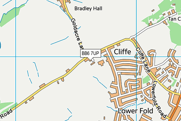 BB6 7UP map - OS VectorMap District (Ordnance Survey)