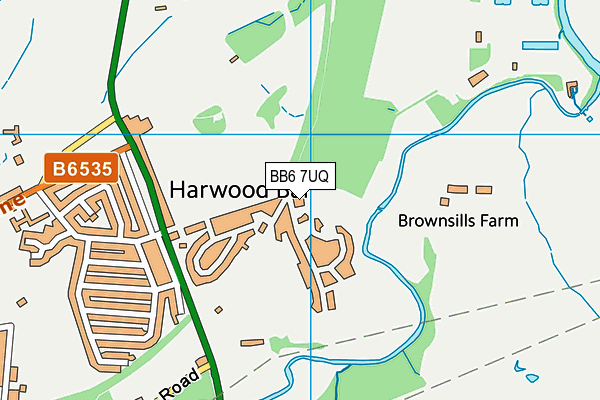 BB6 7UQ map - OS VectorMap District (Ordnance Survey)