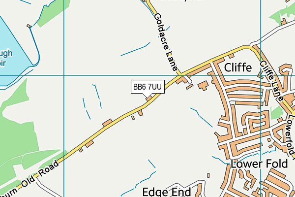 BB6 7UU map - OS VectorMap District (Ordnance Survey)