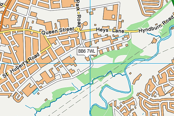 BB6 7WL map - OS VectorMap District (Ordnance Survey)