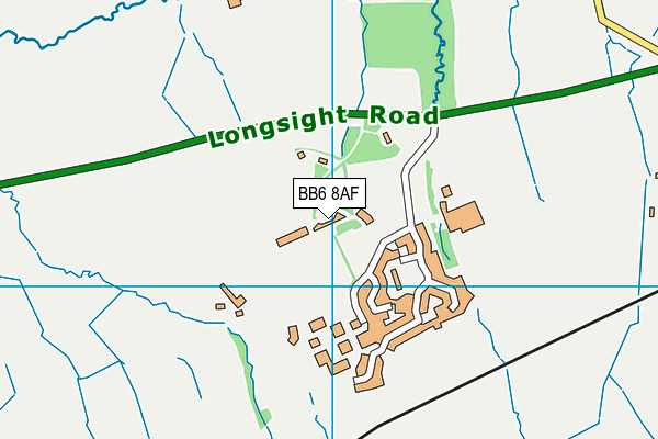 BB6 8AF map - OS VectorMap District (Ordnance Survey)