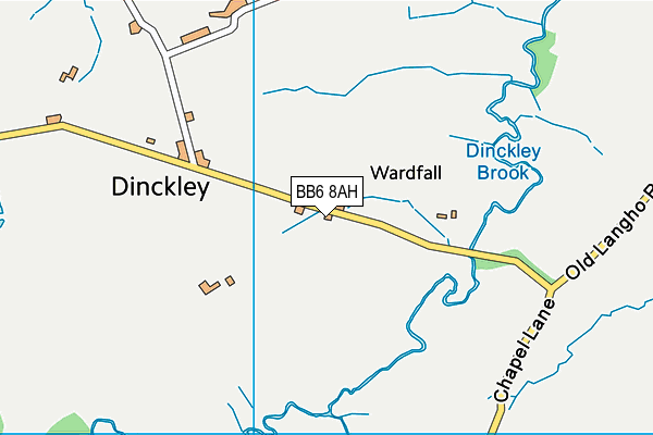 BB6 8AH map - OS VectorMap District (Ordnance Survey)