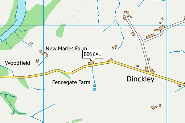 BB6 8AL map - OS VectorMap District (Ordnance Survey)