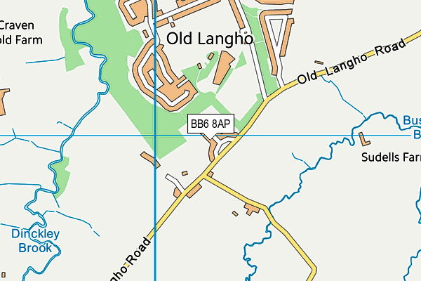 BB6 8AP map - OS VectorMap District (Ordnance Survey)