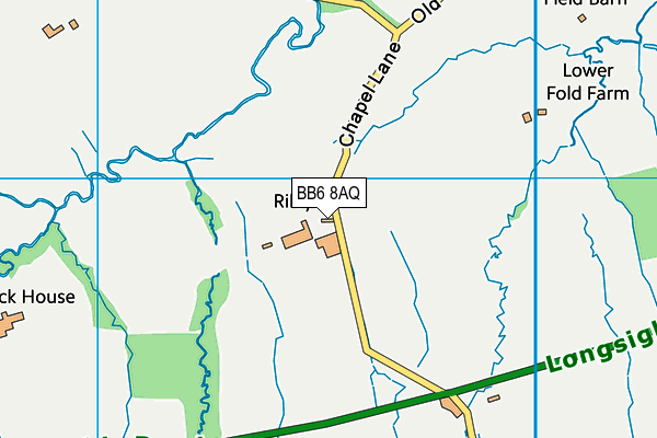 BB6 8AQ map - OS VectorMap District (Ordnance Survey)