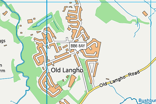 BB6 8AY map - OS VectorMap District (Ordnance Survey)