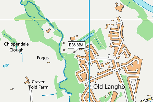 BB6 8BA map - OS VectorMap District (Ordnance Survey)