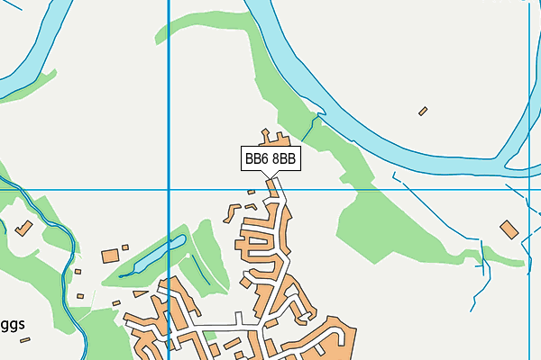 BB6 8BB map - OS VectorMap District (Ordnance Survey)