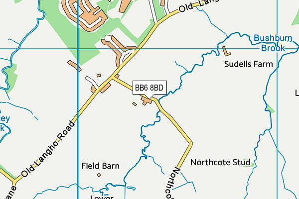 BB6 8BD map - OS VectorMap District (Ordnance Survey)