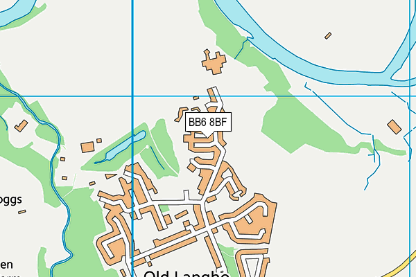 BB6 8BF map - OS VectorMap District (Ordnance Survey)