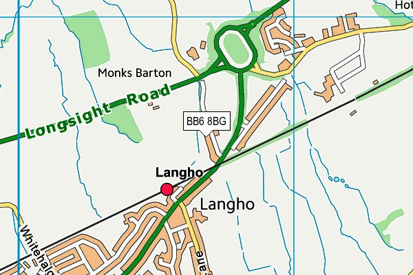 BB6 8BG map - OS VectorMap District (Ordnance Survey)