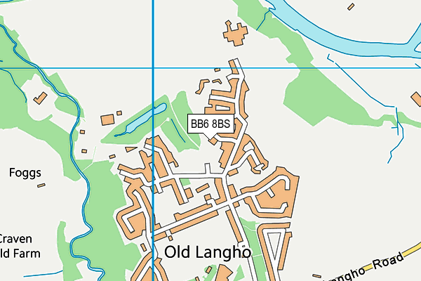 BB6 8BS map - OS VectorMap District (Ordnance Survey)