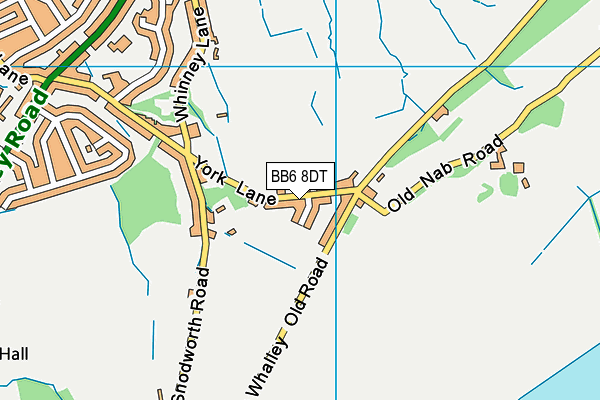 BB6 8DT map - OS VectorMap District (Ordnance Survey)