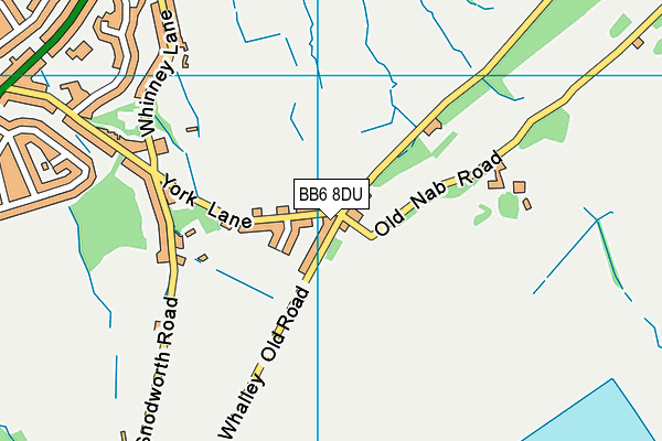 BB6 8DU map - OS VectorMap District (Ordnance Survey)