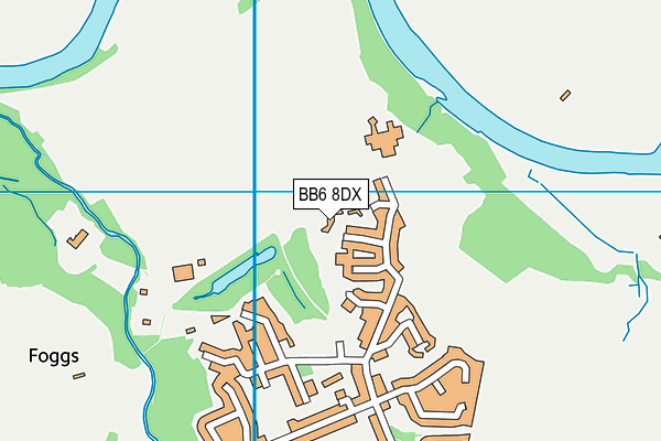 BB6 8DX map - OS VectorMap District (Ordnance Survey)