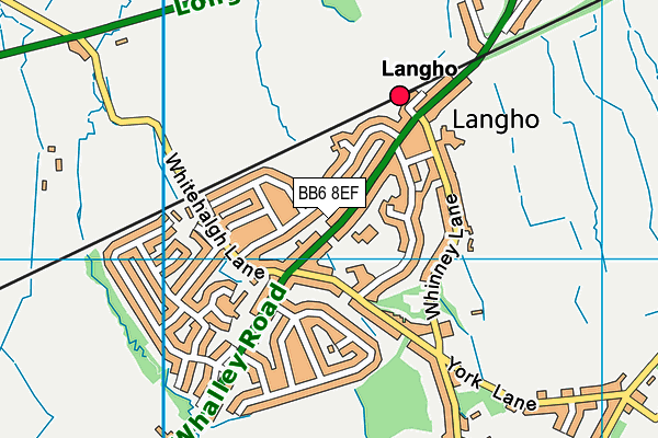 BB6 8EF map - OS VectorMap District (Ordnance Survey)