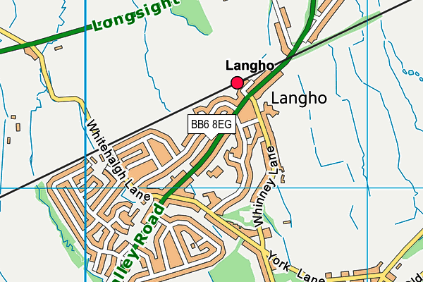 BB6 8EG map - OS VectorMap District (Ordnance Survey)