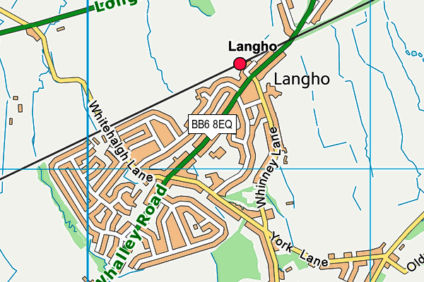 St Mary's Roman Catholic Primary School, Langho map (BB6 8EQ) - OS VectorMap District (Ordnance Survey)