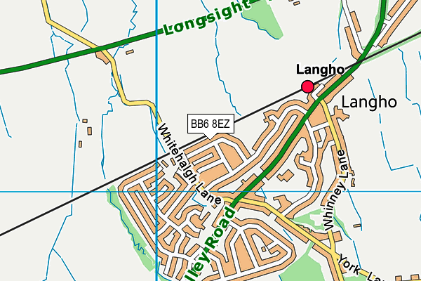 BB6 8EZ map - OS VectorMap District (Ordnance Survey)