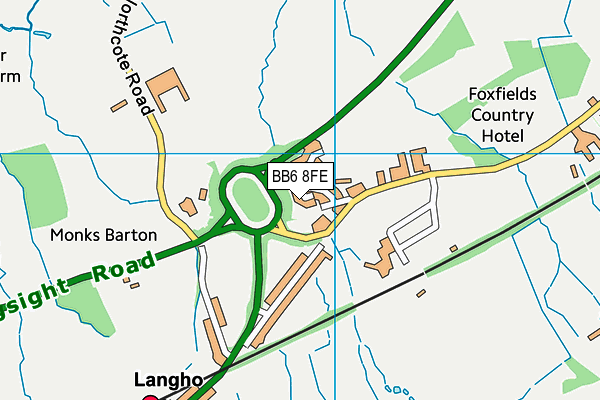 BB6 8FE map - OS VectorMap District (Ordnance Survey)