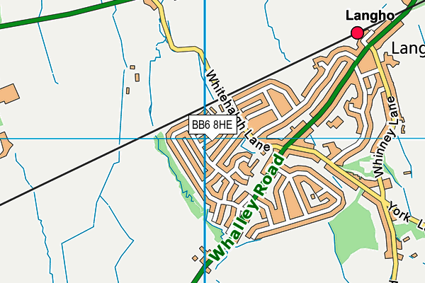 BB6 8HE map - OS VectorMap District (Ordnance Survey)