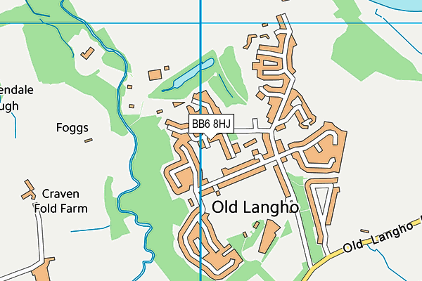 BB6 8HJ map - OS VectorMap District (Ordnance Survey)