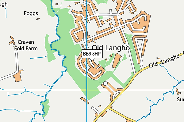 BB6 8HP map - OS VectorMap District (Ordnance Survey)