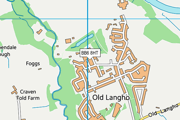 BB6 8HT map - OS VectorMap District (Ordnance Survey)
