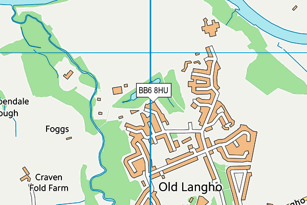 BB6 8HU map - OS VectorMap District (Ordnance Survey)