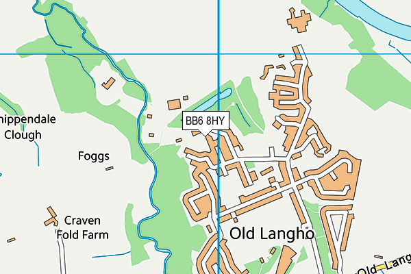 BB6 8HY map - OS VectorMap District (Ordnance Survey)