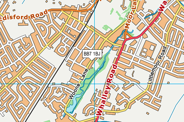 BB7 1BJ map - OS VectorMap District (Ordnance Survey)