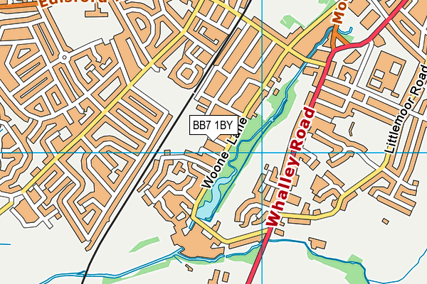 BB7 1BY map - OS VectorMap District (Ordnance Survey)