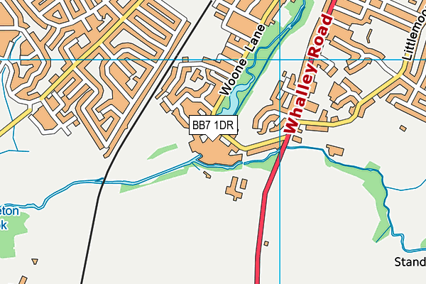 BB7 1DR map - OS VectorMap District (Ordnance Survey)