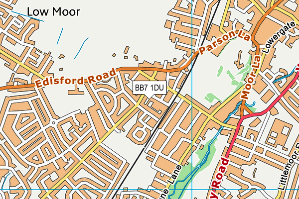 BB7 1DU map - OS VectorMap District (Ordnance Survey)