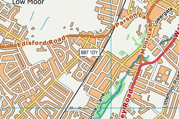 BB7 1DY map - OS VectorMap District (Ordnance Survey)