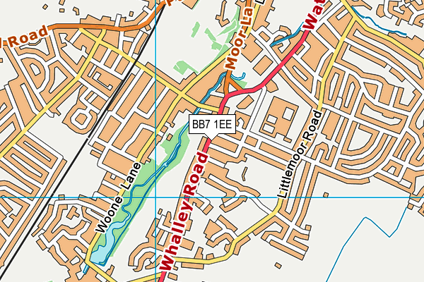 BB7 1EE map - OS VectorMap District (Ordnance Survey)