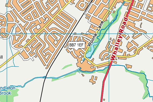 BB7 1EF map - OS VectorMap District (Ordnance Survey)