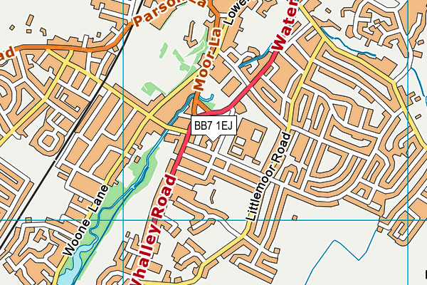 Ribblesdale High School And Technology College map (BB7 1EJ) - OS VectorMap District (Ordnance Survey)