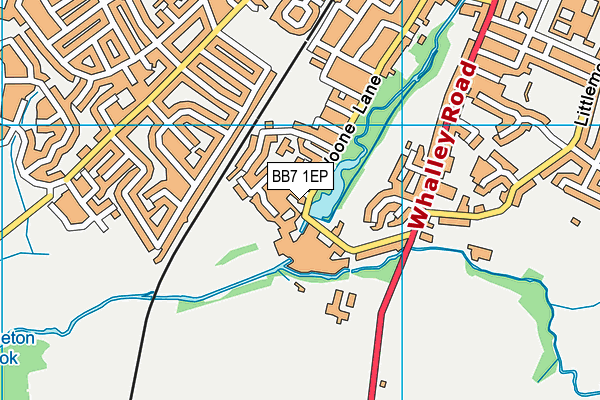 BB7 1EP map - OS VectorMap District (Ordnance Survey)