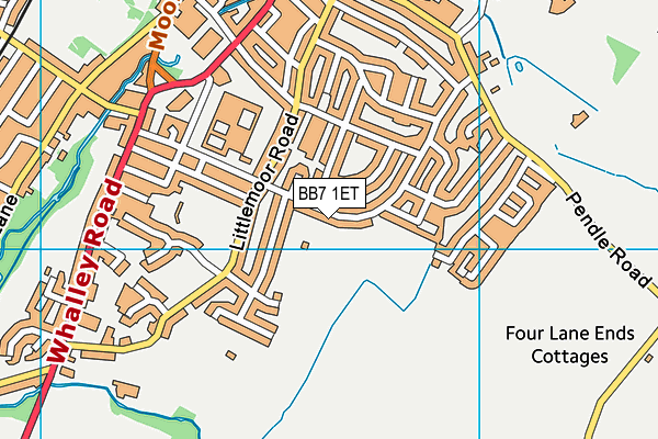 BB7 1ET map - OS VectorMap District (Ordnance Survey)