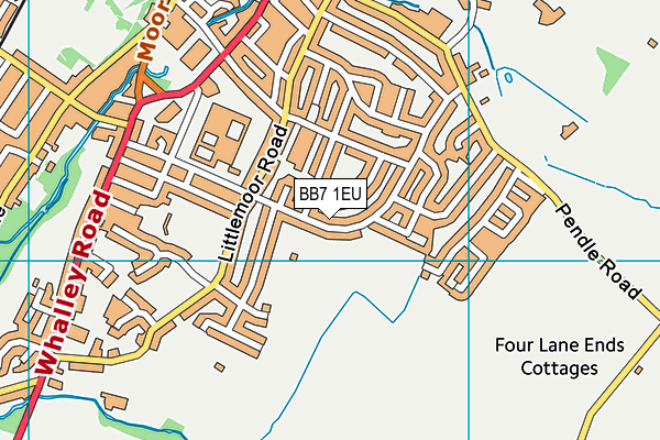 BB7 1EU map - OS VectorMap District (Ordnance Survey)