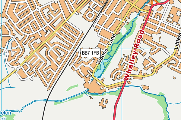 BB7 1FB map - OS VectorMap District (Ordnance Survey)