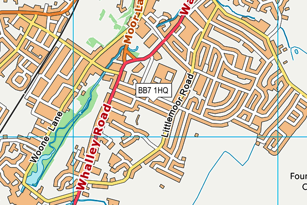 BB7 1HQ map - OS VectorMap District (Ordnance Survey)