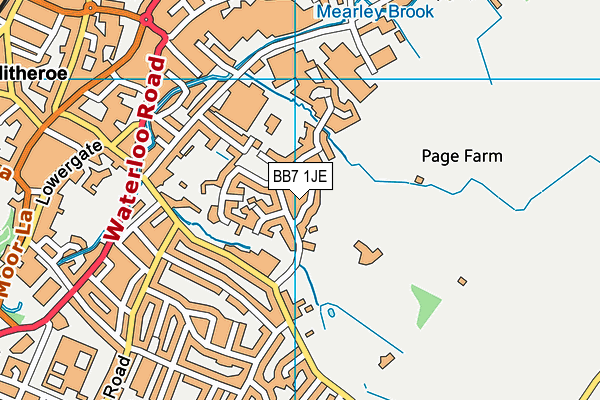 BB7 1JE map - OS VectorMap District (Ordnance Survey)