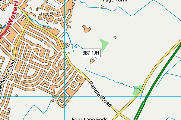 BB7 1JH map - OS VectorMap District (Ordnance Survey)