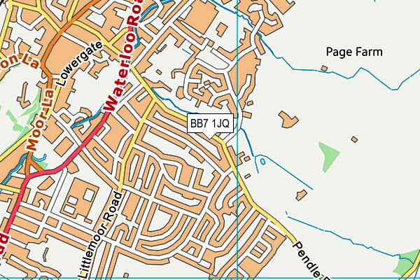 BB7 1JQ map - OS VectorMap District (Ordnance Survey)