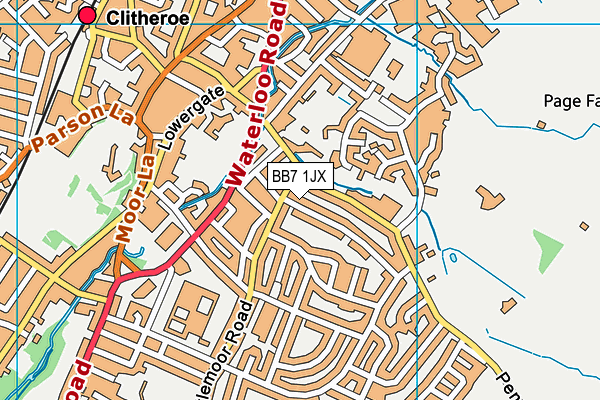 BB7 1JX map - OS VectorMap District (Ordnance Survey)