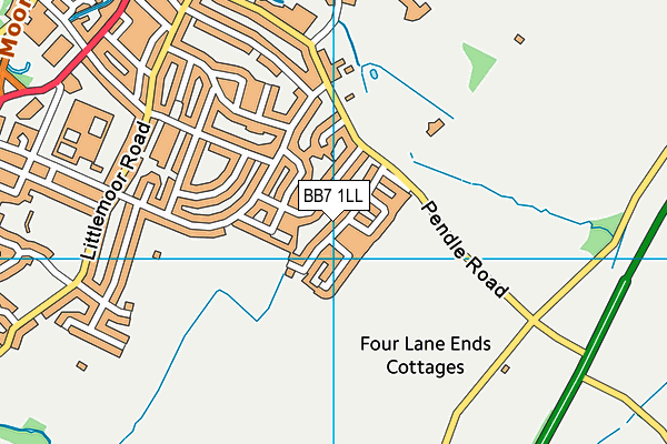 BB7 1LL map - OS VectorMap District (Ordnance Survey)