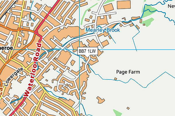 BB7 1LW map - OS VectorMap District (Ordnance Survey)
