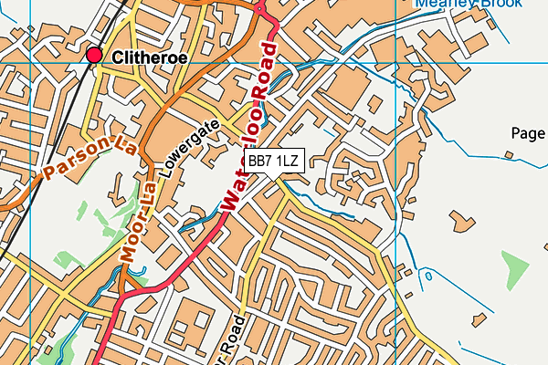 Clitheroe Fc map (BB7 1LZ) - OS VectorMap District (Ordnance Survey)
